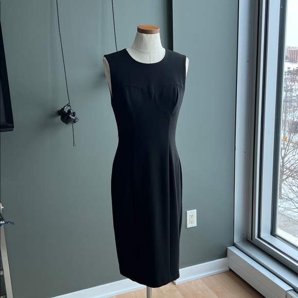 New Black Halo Walker Sheath Dress in Black Size 6 - Picture 2 of 7